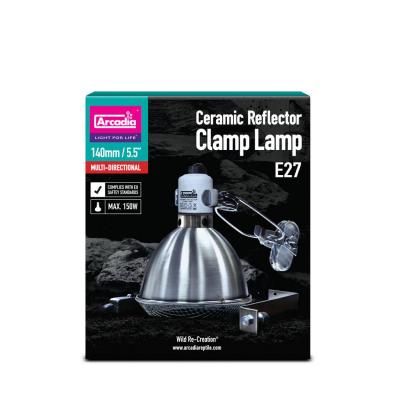 Arcadia Reflector Clamp Lamp with Ceramic Holder 14 cm (E27/maxi 150 watt)
